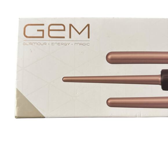 GEM 3 in 1 CURL Designer Professional Ceramic Curler Styling Iron New In Box NIB - Picture 2 of 16